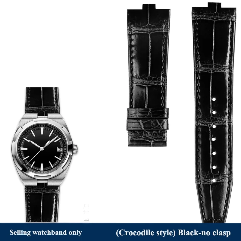 24x7mm Cowhide Leather Quick release Watchband For Vacheron Constantin Overseas 4300/4500V 5500V 7900V VC Crocodile Watch Strap