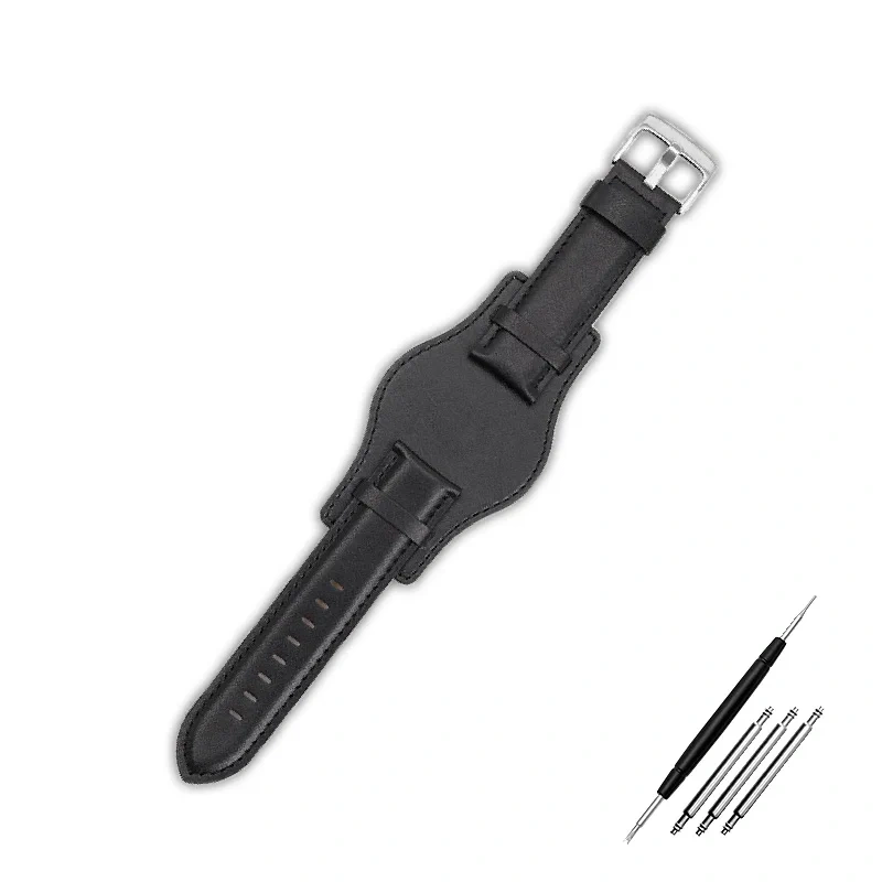 For Fossil FS4656 CH2564 CH2565 CH2891CH3051 PAM Tudor Watchband Cow Leather wristband With tray bracelet Watch strap 22 24mm