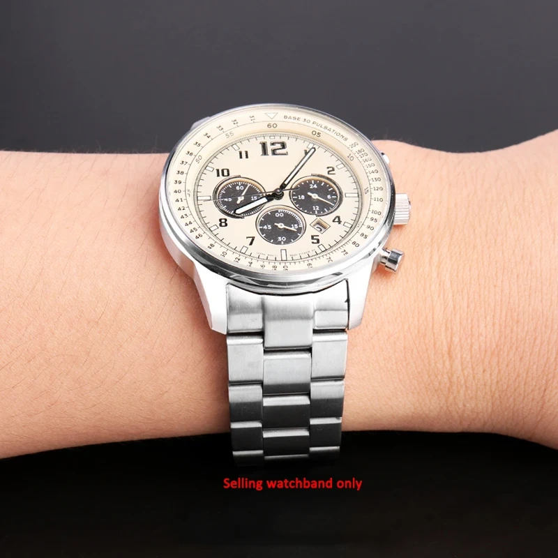 22mm Soild Stainless Steel Watchband For Citizen FF Flying Light Kinetic Energy Meter CA4500 CA4503 CA0615 Men Steel Watch Strap