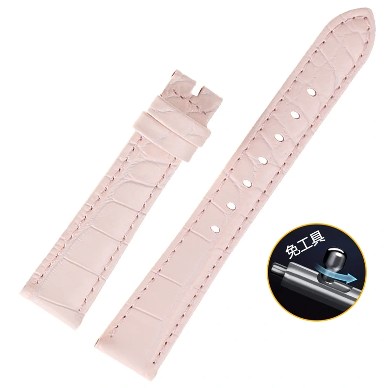 For Swarovski 5547642 5452498 5452501 551630 Watch Strap Green Water Ghost Women's Premium Leather Wristband 15MM 17MM Watchband
