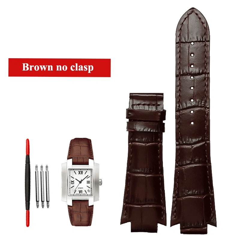 24x14mm Cowhide Leather Watchband accessories 1853 For Tissot T60 Strap Belt L875/975K Women Bracelet Convex Men's Watch Strap