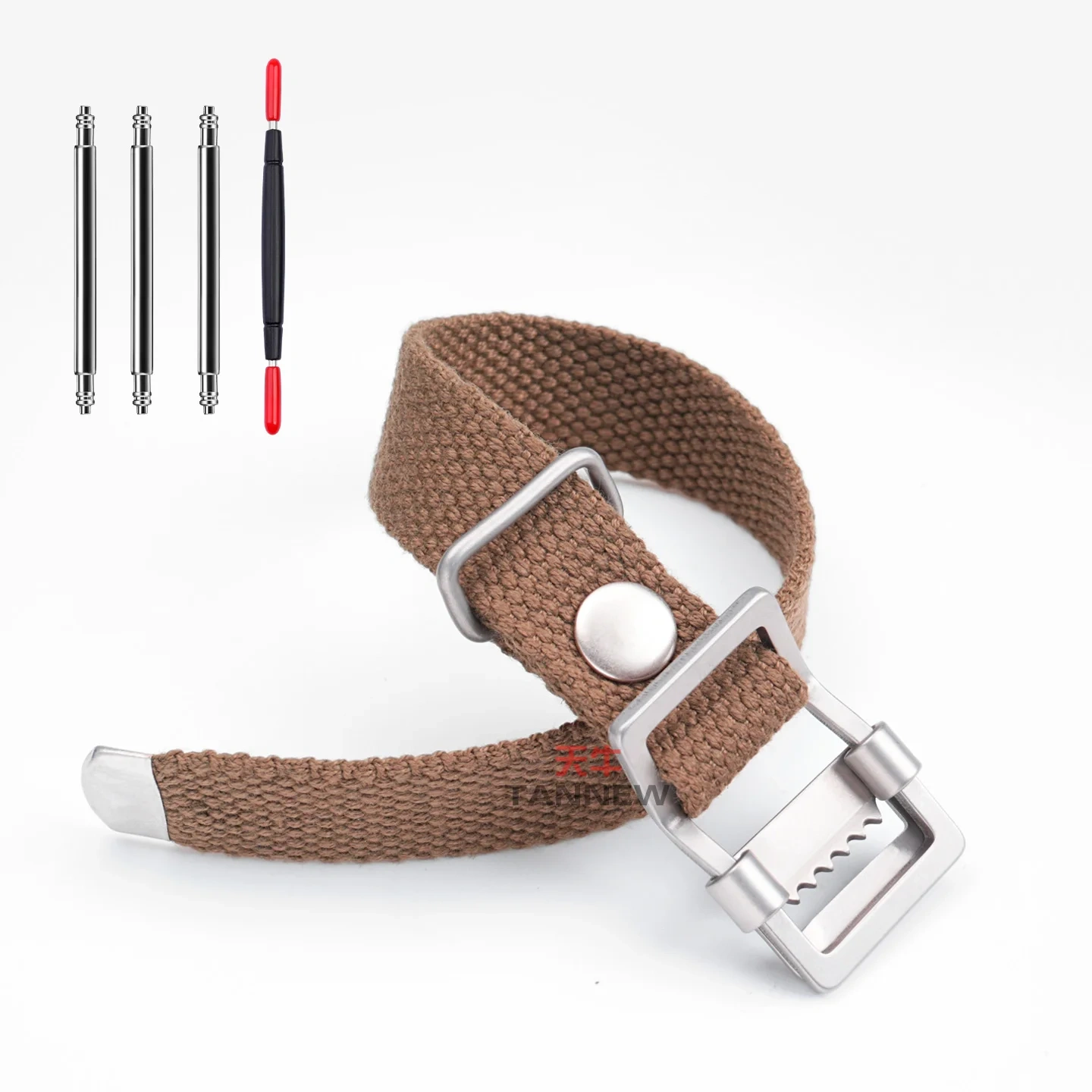 19mm One-Piece Nylon Canvas watch Strap For Casio Forester FT500WC FT-500WC Breathable Sweatproof Sport Watch Band for Men