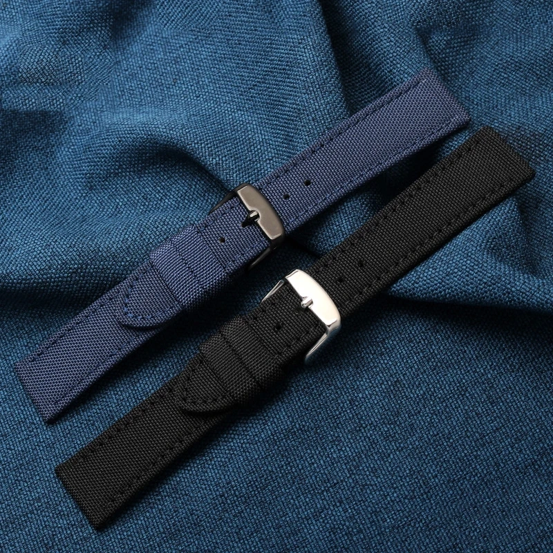 19mm 20mm 22mm 23mm 24mm Nylon Leather Wrist Band Men Waterproof Canvas Bracelet For Omega Seiko Casio Tissot IWC Watch Strap