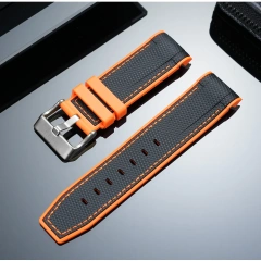 black orange-silver