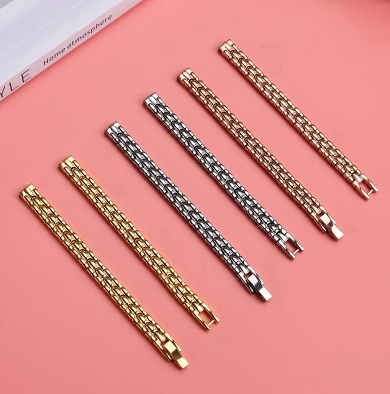 Ladies Stainless Steel Buckle Mesh Belt Watch Strap Ultra-thin Steel Bracelets 6mm 8mm 10mm 12mm 14mm 16mm Small Size Watchband