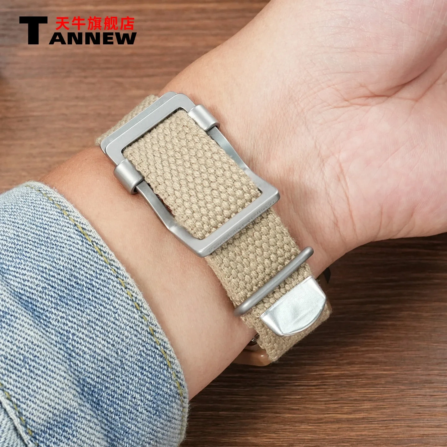 19mm One-Piece Nylon Canvas watch Strap For Casio Forester FT500WC FT-500WC Breathable Sweatproof Sport Watch Band for Men