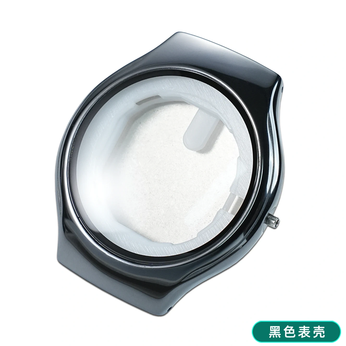 Compatible with RADO True series ceramic watch case middle replacement parts - High-gloss black and white watch case outer shell
