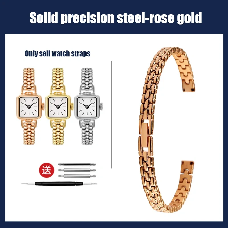 Ladies Stainless Steel Buckle Mesh Belt Watch Strap Ultra-thin Steel Bracelets 6mm 8mm 10mm 12mm 14mm 16mm Small Size Watchband