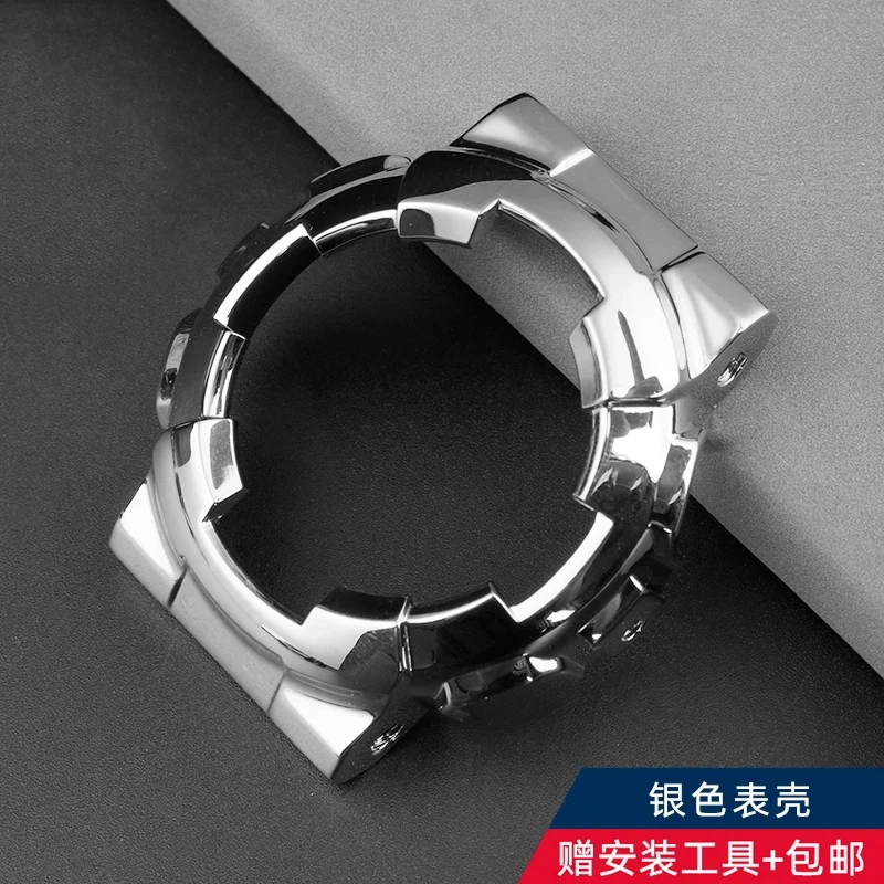 Wath Set For Casio G-SHOCK GA-110 100 120 140 Solid stainless steel Watch Strap Watch case golden silver Watchband Men Bracelet