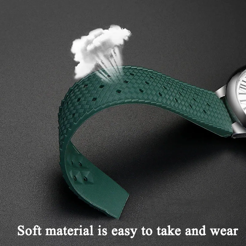 Rubber Watch Band Q114k Dedicated For LV Louis Vuitton Tambour Watch Strap Q1121 Men Sports Silicone Bracelet 20×12MM Wristband