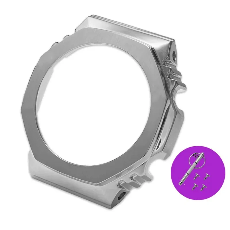 Watchband For Casio G-SHOCK GA-2100 GM2100 GA2100 watch change the solid stainless steel metal strap black silver gold bracelet