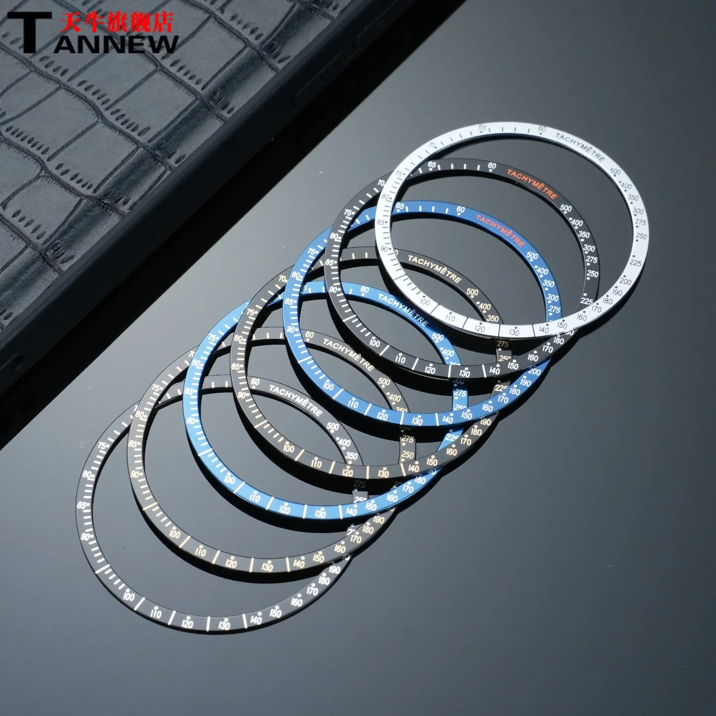 Aluminum Scale Ring Accessories 38.5*34mm For Omega Speedmaster Replacement Tachymeter Bezel for Speedmaster Watch