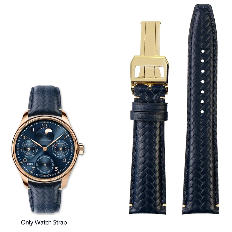 For IWC Watchband Portuguese Perpetual Calendar IW503312 IW371614 Timing High-quality Leather Watch Strap 20MM 22MM Watchband