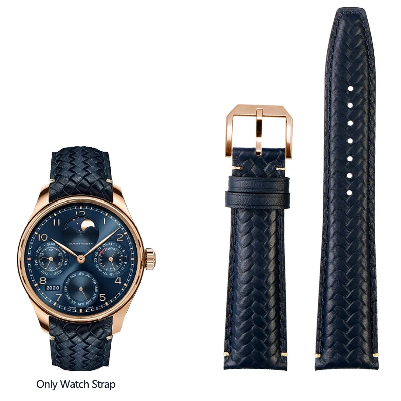 For IWC Watchband Portuguese Perpetual Calendar IW503312 IW371614 Timing High-quality Leather Watch Strap 20MM 22MM Watchband