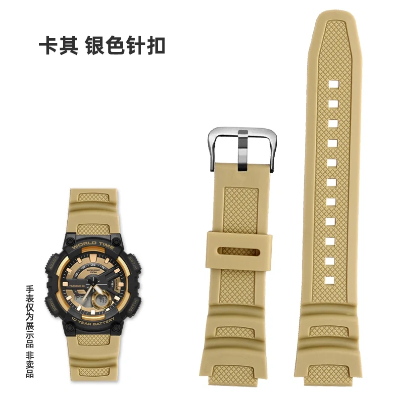 Resin Silicone Strap For Casio Watch Band SGW-300 SGW-300H/400/500 AE1200 AE1100 MRW-200 W218H Waterproof Rubber Sport Bracelet