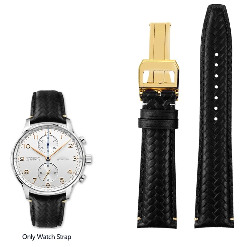 For IWC Watchband Portuguese Perpetual Calendar IW503312 IW371614 Timing High-quality Leather Watch Strap 20MM 22MM Watchband