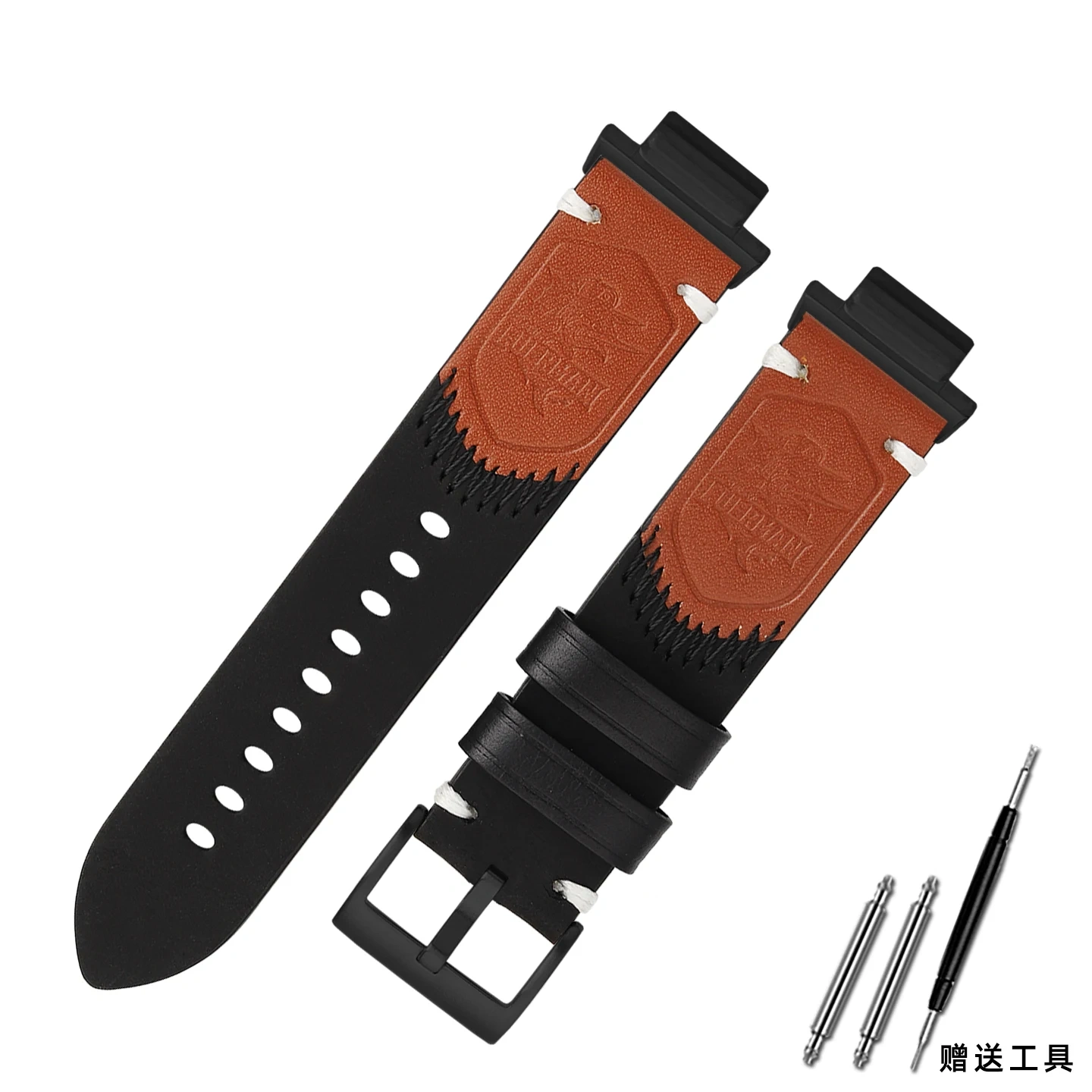 Vintage Distressed watchband Steampunk Style Leather Strap For Casio G-Shock GA-2100 ga-2110 GBM-2100 watch strap Aged Brown