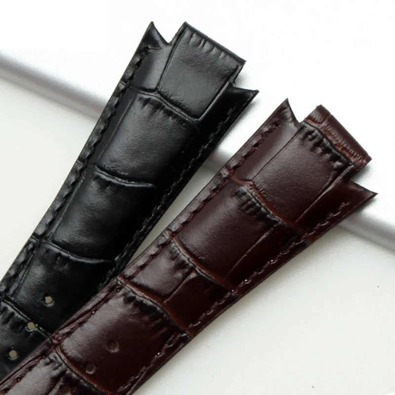 24x14mm Cowhide Leather Watchband accessories 1853 For Tissot T60 Strap Belt L875/975K Women Bracelet Convex Men's Watch Strap