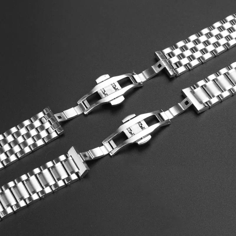 Watch Strap 21mm Silver For Citizen AT2140 316L Soild Stainless steel Watch Band Men's butterfly clasp Bracelet