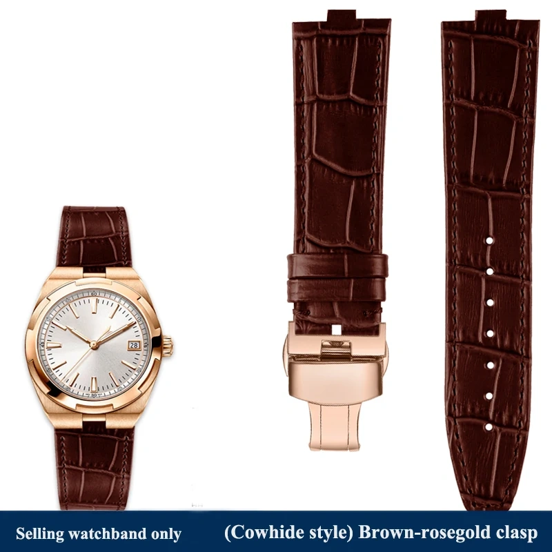24x7mm Cowhide Leather Quick release Watchband For Vacheron Constantin Overseas 4300/4500V 5500V 7900V VC Crocodile Watch Strap