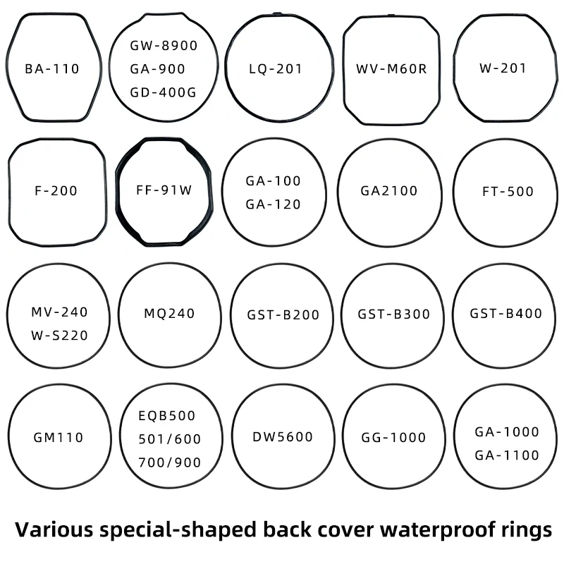 Watch Case Back Gasket For Casio BA-110 GA900 DW5600 EFR-303 etc cover waterproof gasket irregularly shaped sealing rubber ring