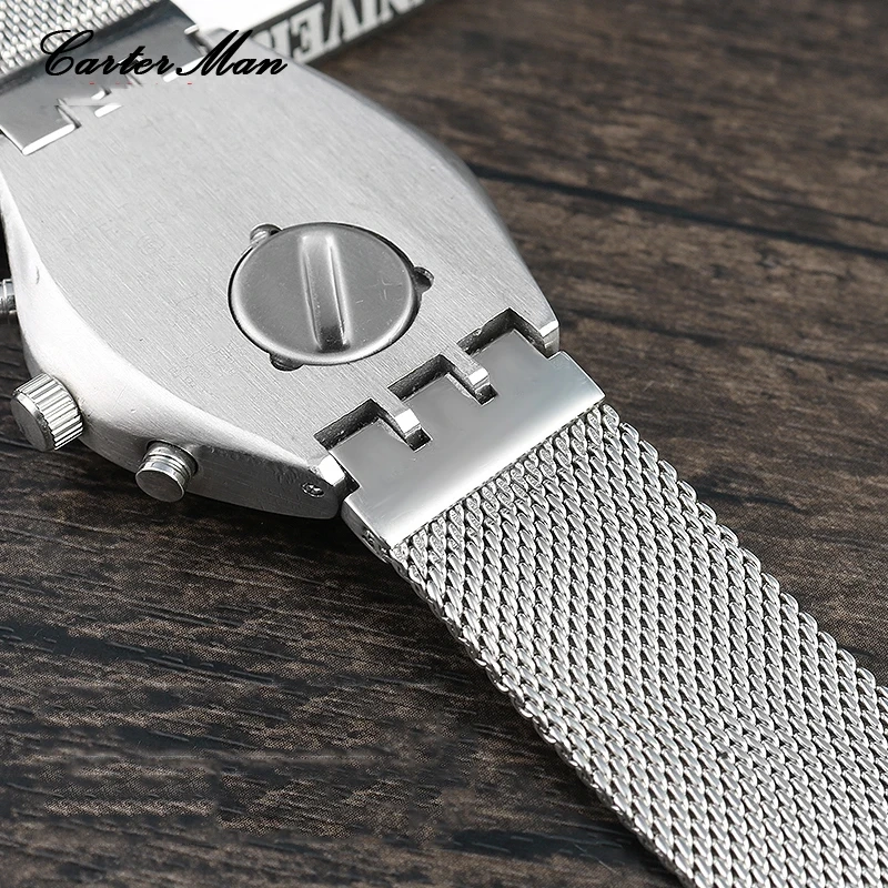 Milan breathable mesh belt Watchband For Swatch Stainless steel Watchstrap YVS401G YIS407G YIS406G Men Women bracelet 17 19 20mm
