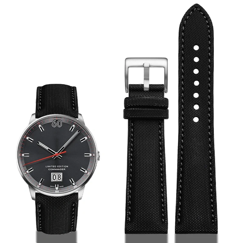 Quick release soft WatchBand For Mido Seiko Omega 20mm 21mm 22mm 23mm 24mm Nylon Leather Watch Strap Diving Men Canvas Bracelet