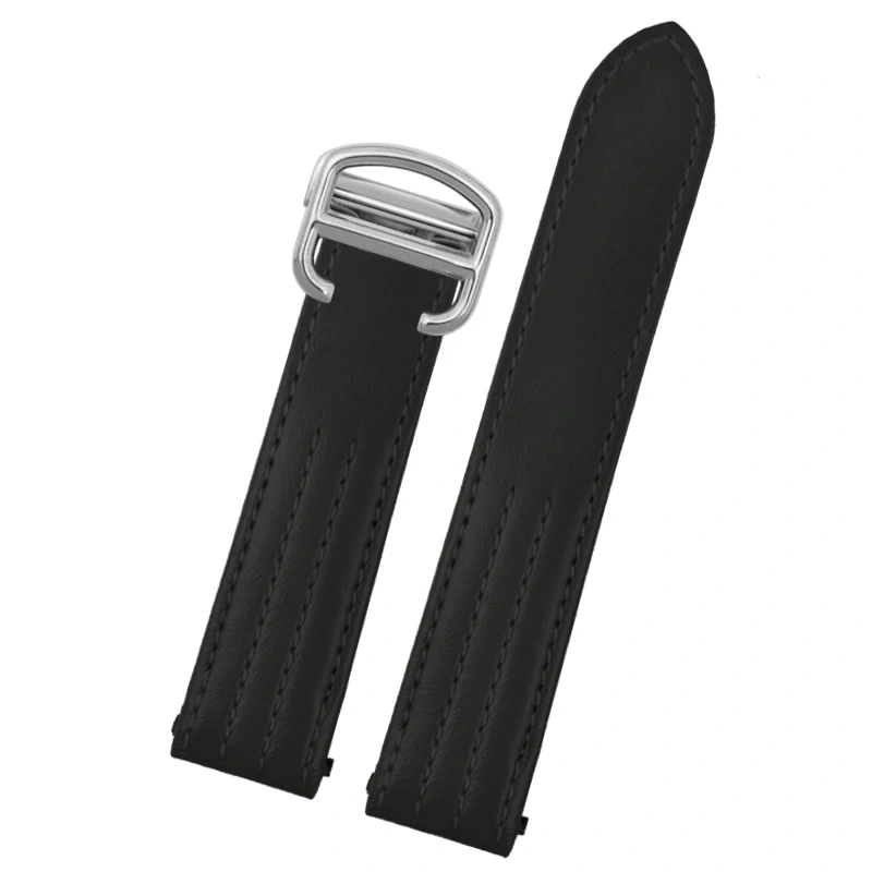 20mm Watch Strap For Cartier Roadster Sports Car W6206018 W6206017 High-quality Men women Cow Leather Watch Band 19mm Bracelet