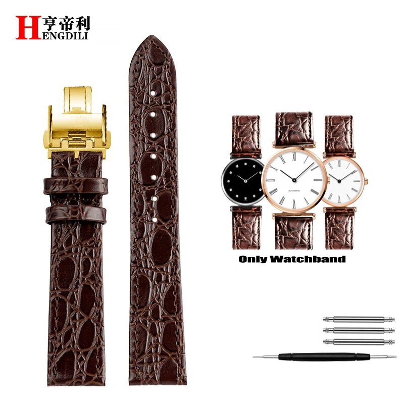 High quality Wristband 13mm 18mm 20mm Watchbands For Longines Magnificent Garland L4 L2 Genuine Leather Strap Man Women Bracelet