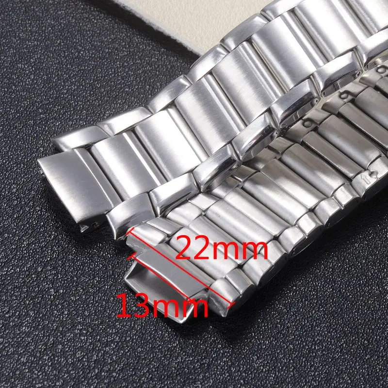 Replacement Watch Bracelet for Casio EF-316 EF-503 EFR-301 22mm Stainless Steel Band with 13mm Convex End Links Watch Strap