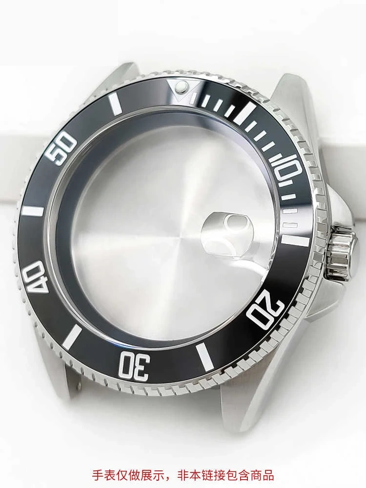For Casio MDV-106 Swordfish Green Luminous pip at 12 Sloping Ceramic Bezel Insert 41x32.8mm Black Blue Replacement Of Watch part