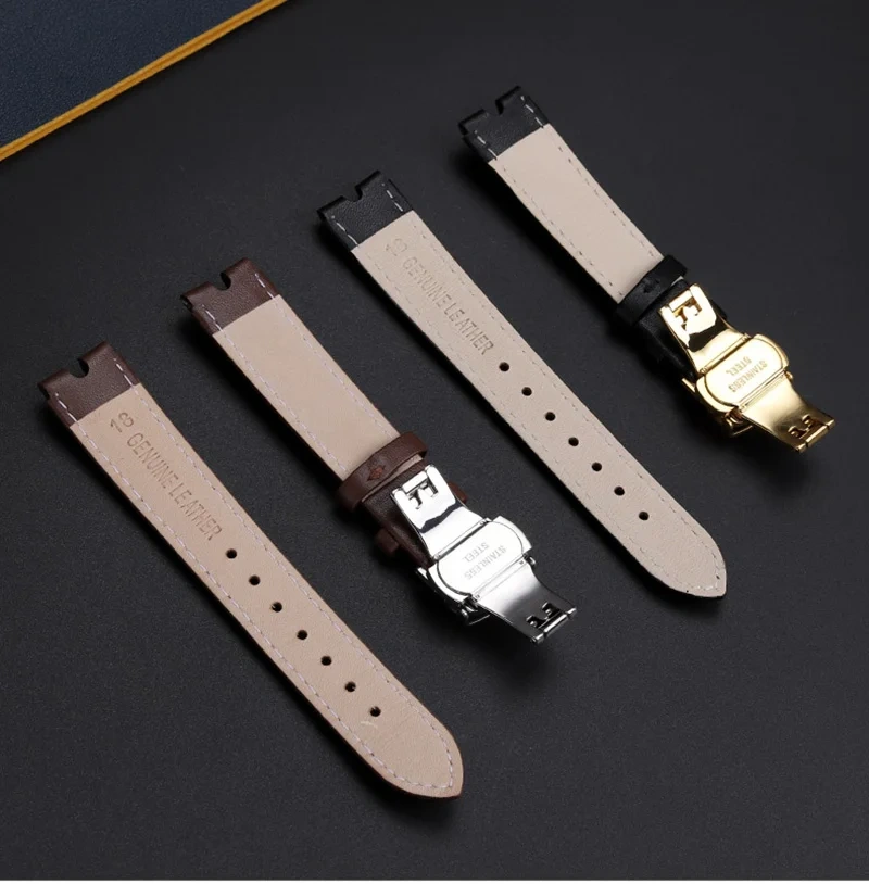 For VERSACE PALAZO Wristband Medusa Notched Genuine Leather Watch Band 18MM Women's Watch Strap VECQ00418/00118 Ladies Bracelet