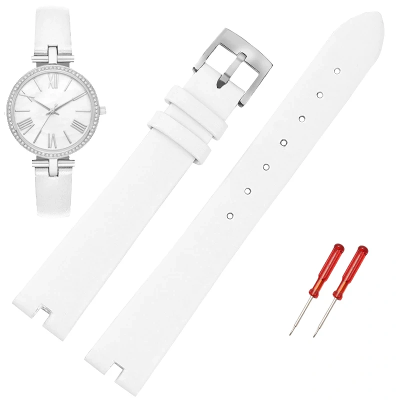 For MK MICHAEL KORS All-Star Strap 2833 2832 3669 High quality waterproof Notched Leather Watchband 14×12mm Women's Bracelet