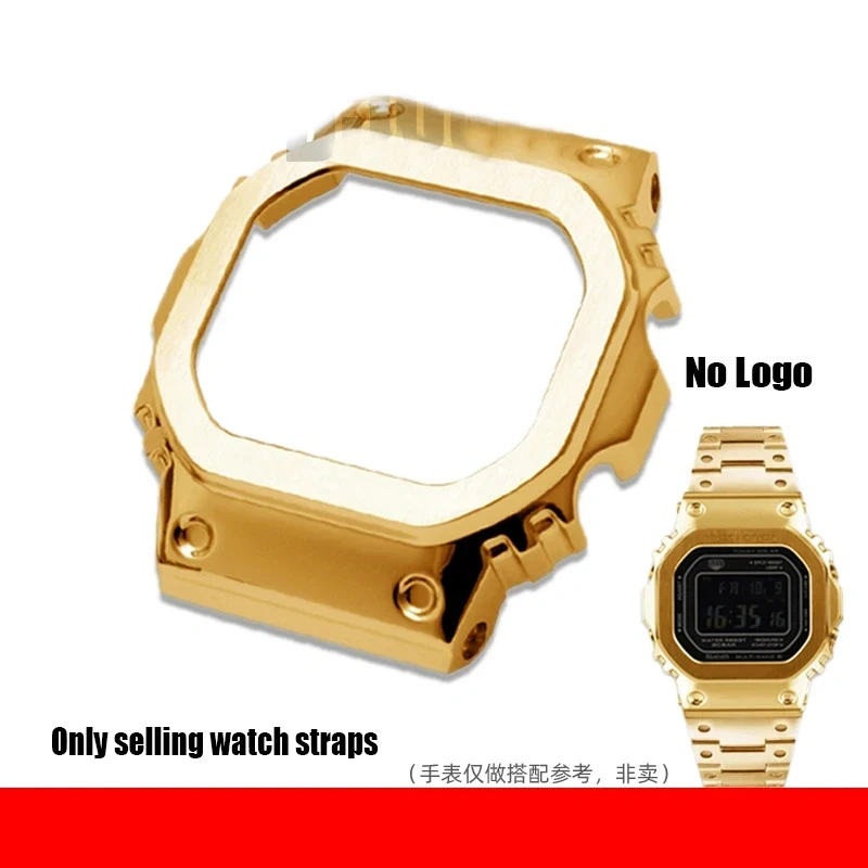 For Casio G-SHOCK Small Block GMW-B5000 Modified 316L Solid Stainless Steel Case Watch Band Accessories for Men Strap Watch Set