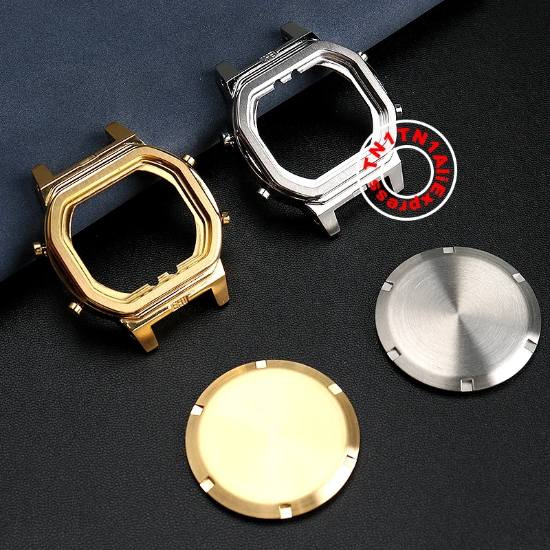 For Casio G-Shock GW-B5600 modified watch stainless steel inner shell gold mod case parts Men inner shell button waterproof ring