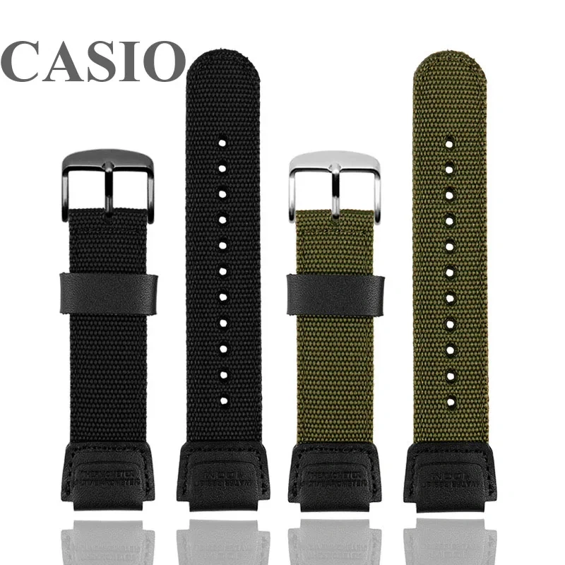 Nylon Leather Strap For Casio AE-1200 AQ-S810W AE-1000W AE1200 SGW-300/400H/500H F91W/F84/W735 MRW-200H Watchband Men's Bracelet