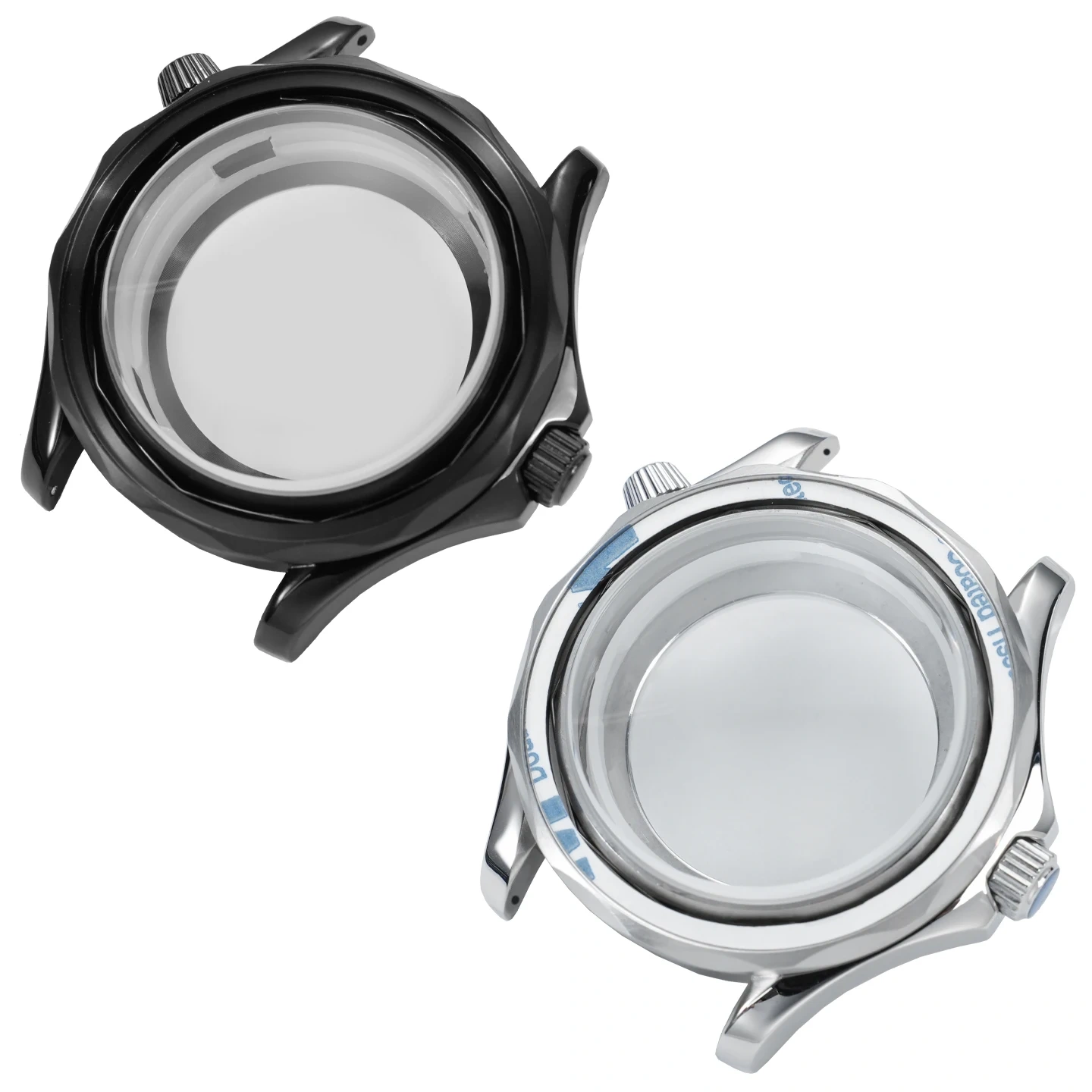 For Omega Seamaster Mod Stainless Steel Watch Case Replacement Case Fit NH35 NH36 Automatic Movement Diver Watch Case 41mm dial