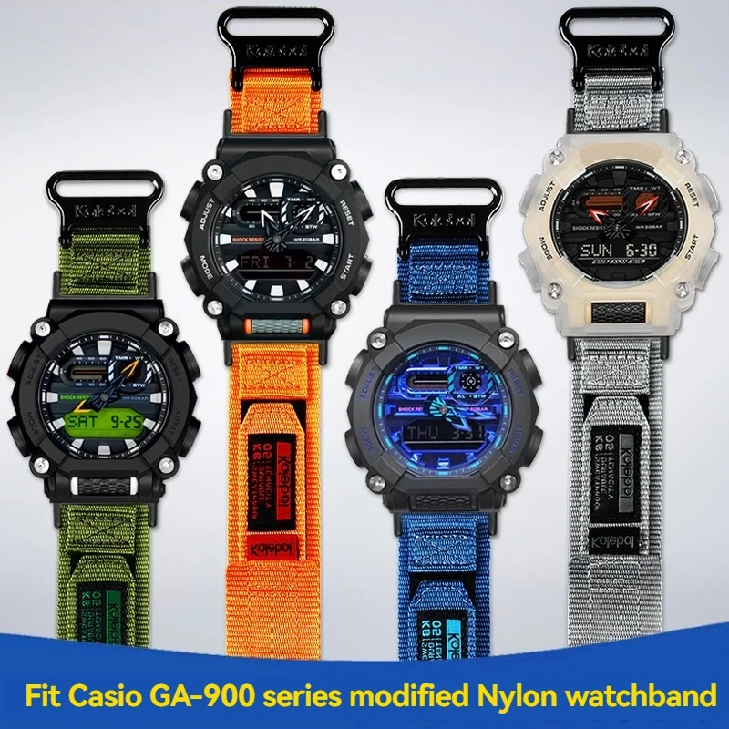 For Casio G-SHOCK Sports canvas strap for GA-900 GA900 Modified Watchband Waterproof Sports nylon GA 900 DW-6900 Watch Chain