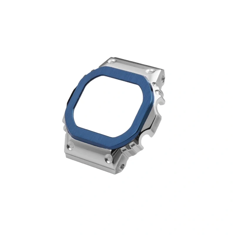 Modified Watchcase+Fluorine rubber watchband For Casio GMW-B5000 Gmw b5000 GM-B2100 series Folding buckle Men watch accessories