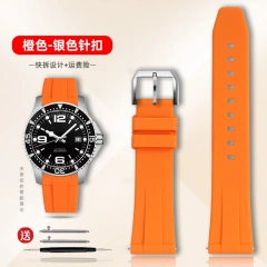 orange-silver pin