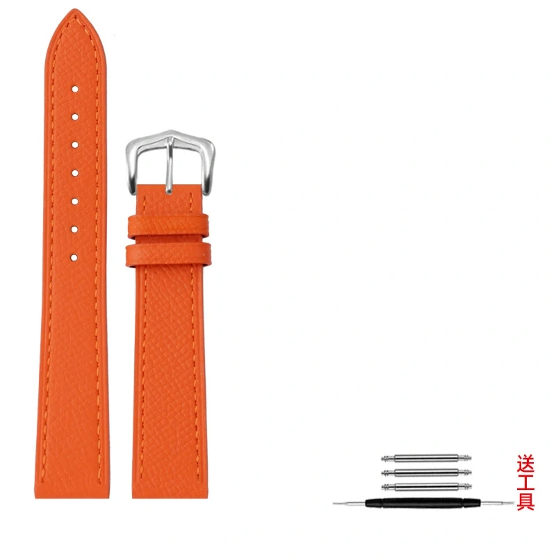 Cowhide watch strap for Cartier Tank SOLO London Clé de 14 16 18 20mm black brown white gray men women's watchband quick release