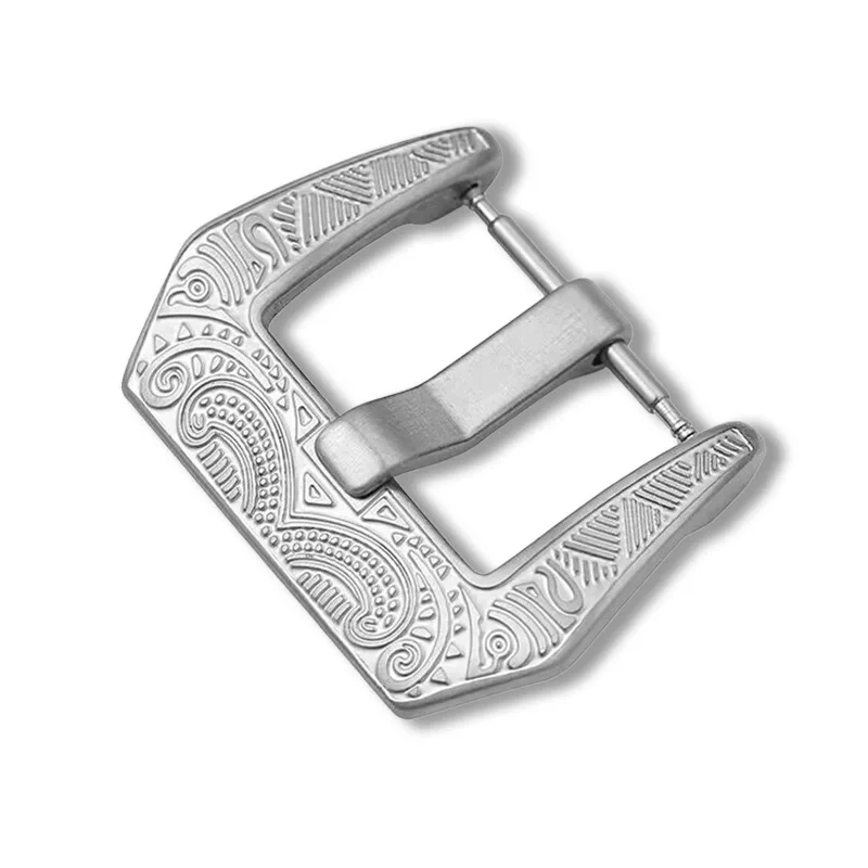 Replacement Universal Stainless Steel Buckle Embossed Wear-Resistant for Silicone Leather Watch Band Personalized Accessory