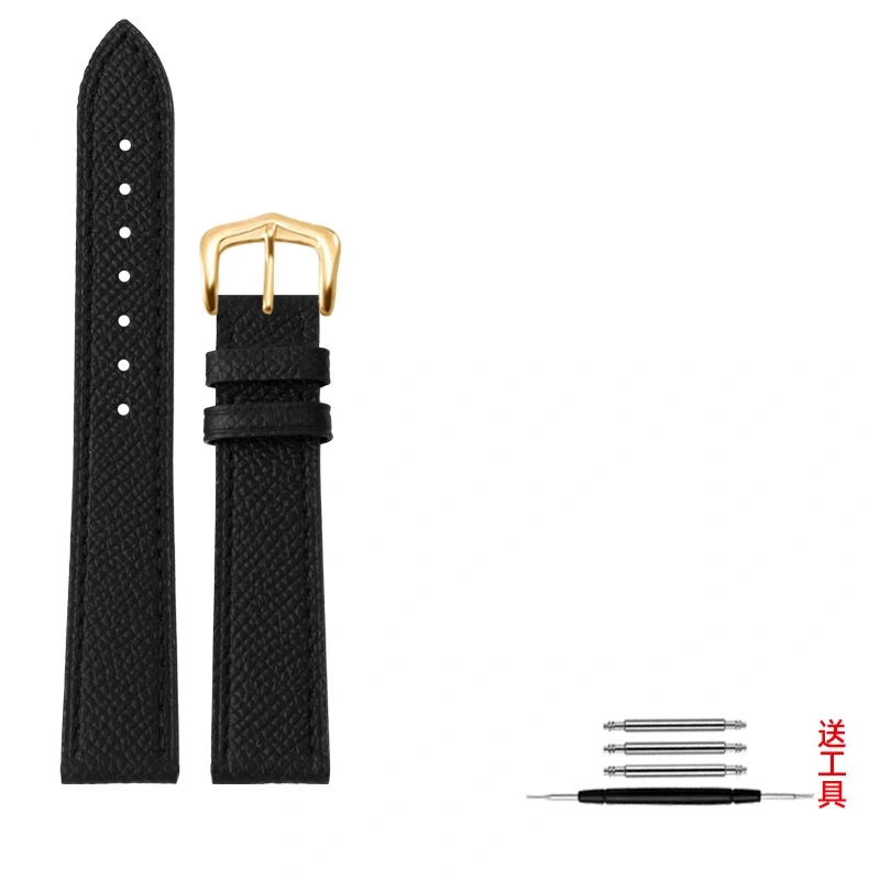 Cowhide watch strap for Cartier Tank SOLO London Clé de 14 16 18 20mm black brown white gray men women's watchband quick release