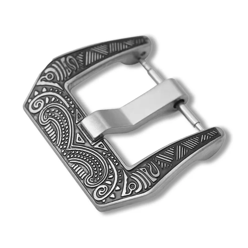 Replacement Universal Stainless Steel Buckle Embossed Wear-Resistant for Silicone Leather Watch Band Personalized Accessory