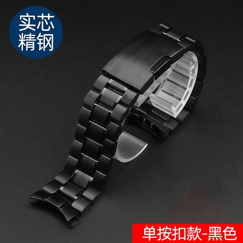 Curved End Stainless Steel Strap For Seiko Citizen Casio watch 18/20mm 22mm 24mm Metal Watchband Watch Chain Bracelet With tools