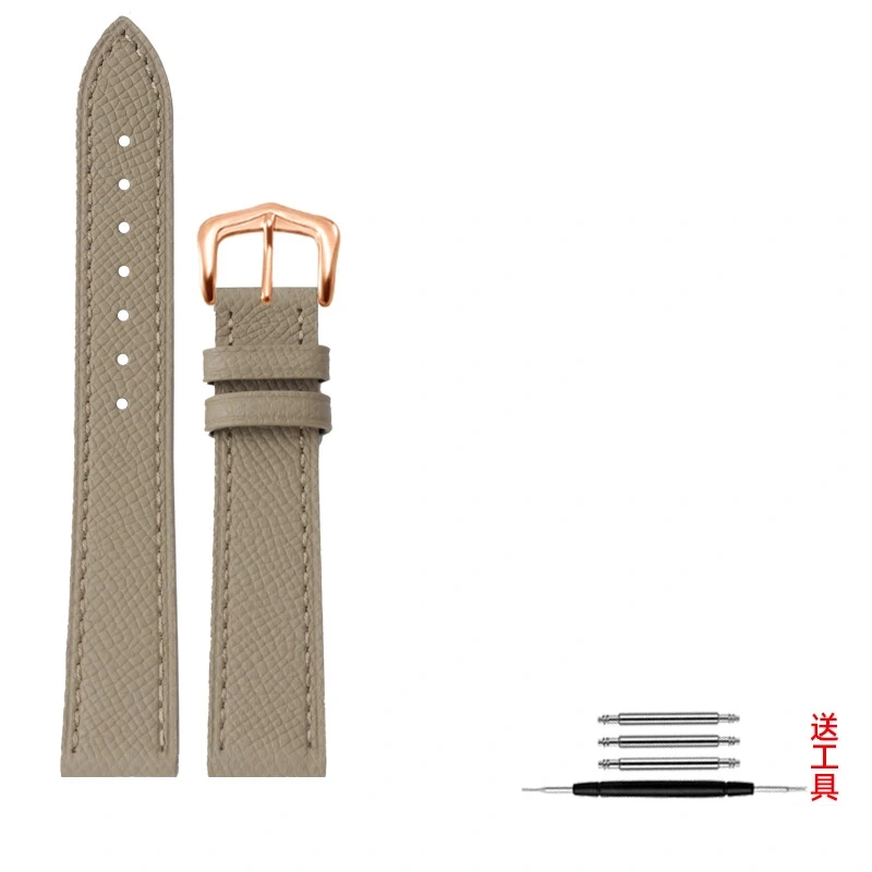 Cowhide watch strap for Cartier Tank SOLO London Clé de 14 16 18 20mm black brown white gray men women's watchband quick release