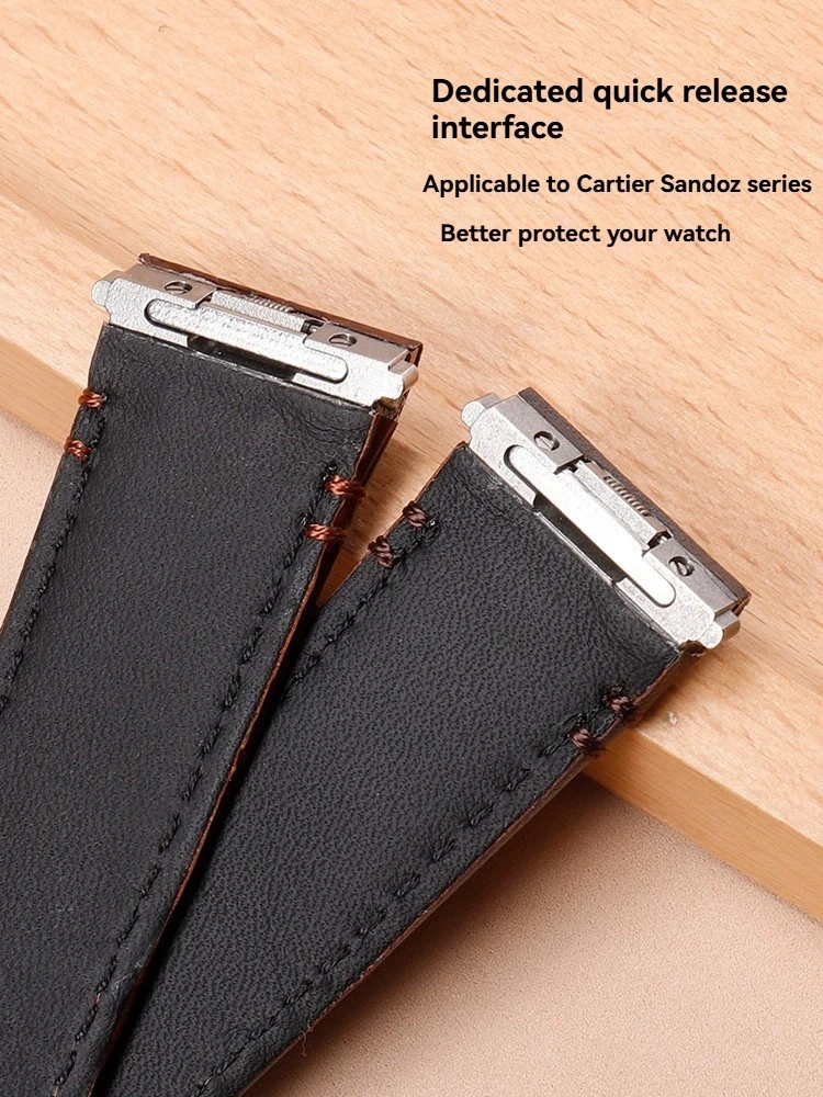19/21mm For Cartier Santos cowhide Wathband WSSA0010 WHSA0021 series Quick Release crocodile pattern Men women strap customized