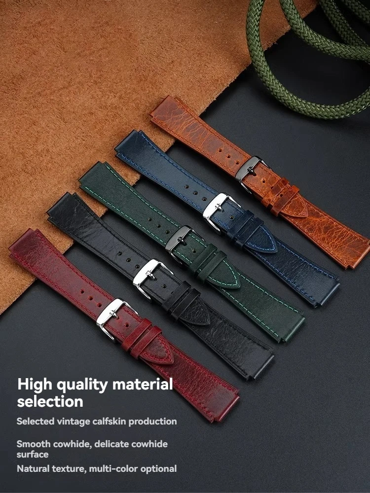 New Retro Cowhide Watchband For Casio W800H SGW400 F91W F84 F105/108/A158/168 AE1200/1300 Vintage Watch Bracelet Calfskin Strap