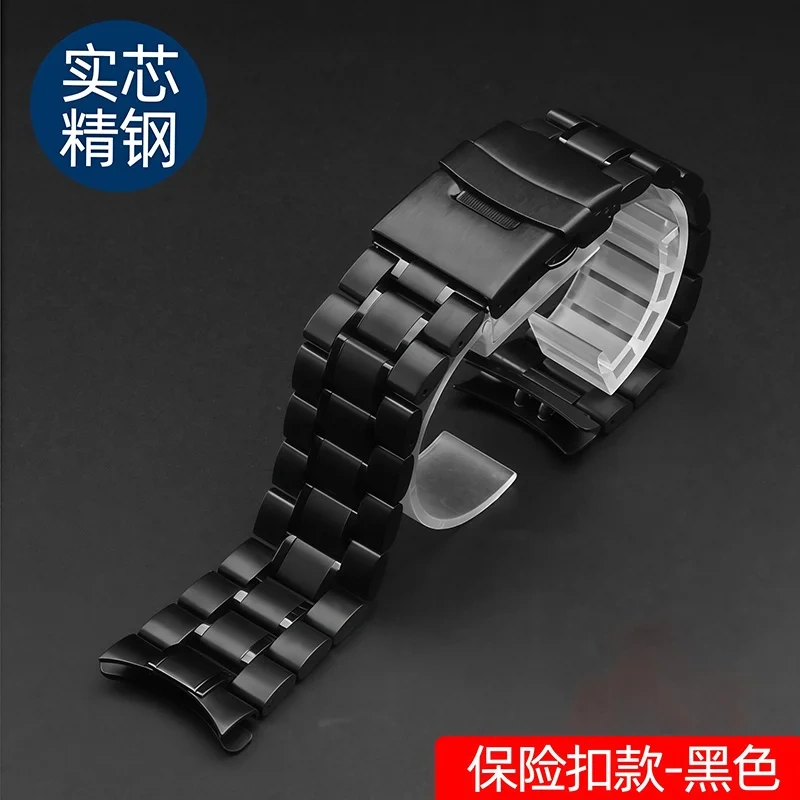 Curved End Stainless Steel Strap For Seiko Citizen Casio watch 18/20mm 22mm 24mm Metal Watchband Watch Chain Bracelet With tools