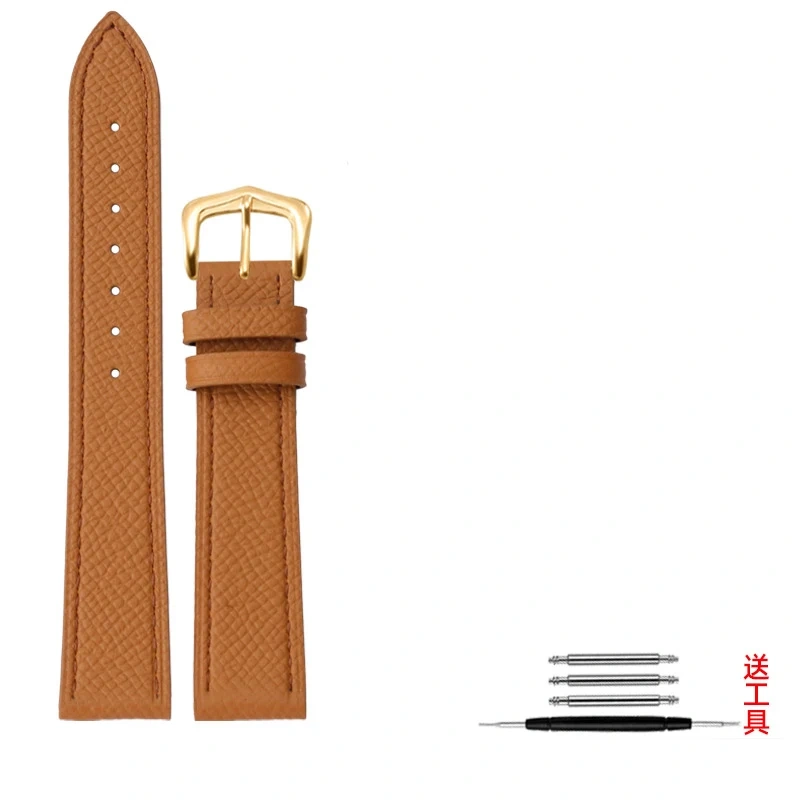 Cowhide watch strap for Cartier Tank SOLO London Clé de 14 16 18 20mm black brown white gray men women's watchband quick release